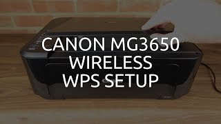 Canon MG3650 Wireless  WiFi WPS Setup [upl. by Aivuy743]