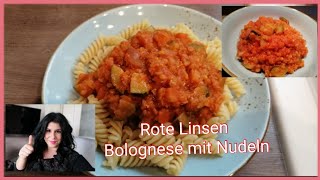 Rote Linsen Bolognese mit Nudeln [upl. by Yror233]