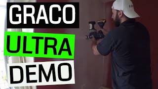 Graco Ultra Airless Sprayer Handheld  Cordless Spraying DEMO [upl. by Laon]