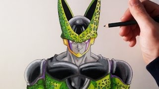 Cómo dibujar a Cell Perfecto Paso a paso  How to draw Perfect Cell  ArteMaster  Dragon Ball Z [upl. by Assilaj]