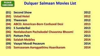 Dulquer Salmaan Movies List [upl. by Florella]