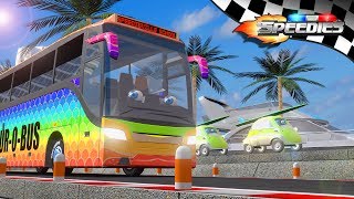 Wheels On The Bus  Speedies Car Cartoons  Videos For Children [upl. by Uehttam]