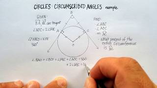 Circles Circumscribed Angle Example [upl. by Adabelle264]