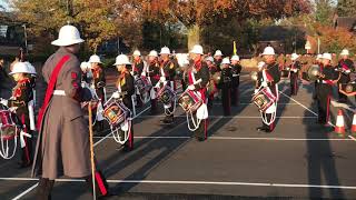 Sandhurst amp district corps of drums Remembrance Sunday parade Sandhurst and fleet [upl. by Laurance]