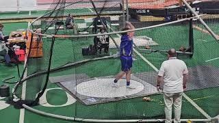 Golden State Throwers 2024 Simplot Games Weight Throw Zane Commins [upl. by Sirah]