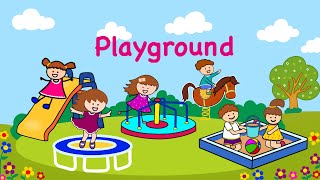 Playground vocabulary for kids  playground flashcards [upl. by Eca]