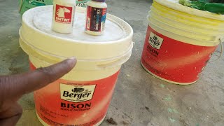 How to mix stainer in distemper  colour mixing in bergerAsian paint distamper  best distemper [upl. by Trellas689]