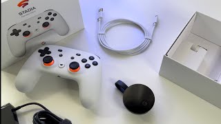 STADIA Premiere Edition console Stadia Controller amp chromecast ultra  unboxing review 4K HDR [upl. by Duwe]