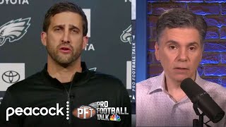 Nick Siriannis press conference was not a great look  Pro Football Talk  NBC Sports [upl. by Enelyar]