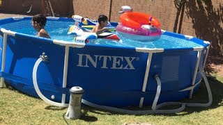 Intex 12x30 Metal Frame Pool Set Setup amp Review [upl. by Rianna]