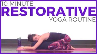 10 minute Restorative Yoga with a Bolster for Relaxation [upl. by Farand]