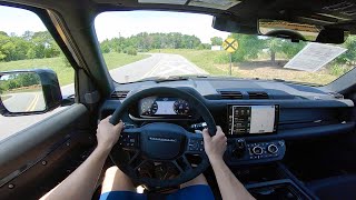 2022 Land Rover Defender 110 V8 Carpathian  POV Walkaround and Test Drive [upl. by Alva]