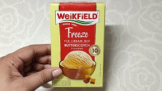 Weikfield butterscotch ice cream mix  ice cream mix  weikfield ice cream powder  ice cream powder [upl. by Juanne]