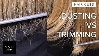 How To Get Rid Of Split Ends — Dusting Vs Trimming  Haircom [upl. by Noid]