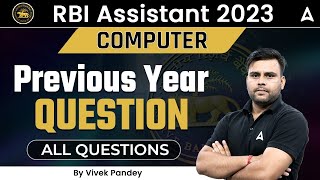 RBI Assistant Computer Awareness Previous Year Questions  By Vivek Pandey [upl. by Perice]