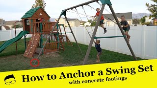 How to Anchor a Swing Set [upl. by Cid293]