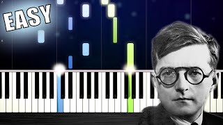 Shostakovich  The Second Waltz  EASY Piano Tutorial by PlutaX [upl. by Cirdnek]