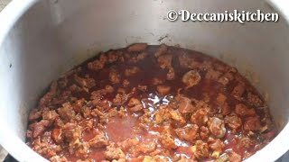 Village Style Mutton Curry Recipe for 40 people Spicy Mutton curry [upl. by Anneuq]