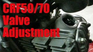 Honda CRF50 CRF70 Valve Adjustment  Back in the Garage [upl. by Lundeen]