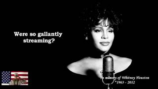 US National Anthem by Whitney Houston Video Lyric [upl. by Ahseid]