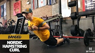 How to do Nordic Hamstring Curls Without a Partner amp With Bands [upl. by Karlie245]