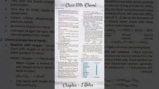 Chapter 3 Metal And Non Metal  Class 10th Science Eaisy Notes 📑 CBSE Chemistry Ncert shorts [upl. by Ahsineb]