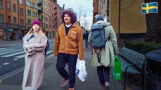 Sweden Stockholm 4K  Cold November Walk [upl. by Hgielyk]