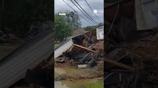 North Carolina Flooding Washes Away Homes [upl. by Layap]