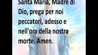 ave maria con testo  Preghiera [upl. by Hartfield306]