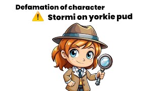 Defamation of character calculatedstormii slander on yorkie puds character [upl. by Notnirt293]