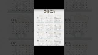 Calendarios para 2025 [upl. by Nalani]