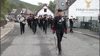 The Band of the Brigade of Gurkhas marching to the 2022 Braemar Gathering in Scotland [upl. by Nessa]