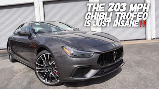 The First V8 2021 Maserati Ghibli Trofeo Has Landed TEST DRIVE [upl. by Leeann]