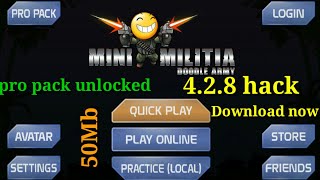 Mini militia 2252with custom mod Pro Pack and Unlimited AmmoNitro jet packNo reload NO ROOT [upl. by Namaan381]