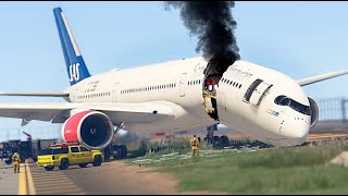 Emirates Airplane A380 Airbus Crash After a Runway Accident  GTA 5 [upl. by Aieka]