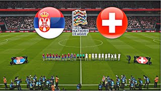 SERBIA vs SWITZERLAND  UEFA NATIONS LEAGUE 202425 [upl. by Melicent]