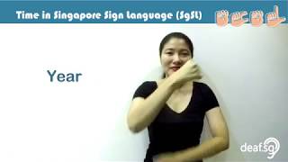 Singapore Sign Language SgSL Lesson TimeRelated Words [upl. by Etterrag]