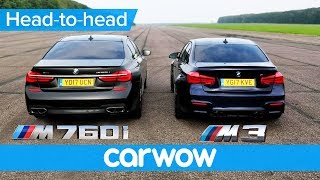 BMW M760Li vs M3 Competition – DRAG RACE amp ROLLING RACE  Head to Head [upl. by Caesaria]