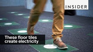 These floor tiles create electricity from footsteps [upl. by Ferguson]