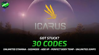 ICARUS Cheats Add XP Unlimited Food Godmode Perfect Body Temp   Trainer by PLITCH [upl. by Sowell]