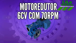 Motoredutor WCG01 com Motor de 6cv e 70rpm Weg Cestari Trifásico 125 FAJ [upl. by Odysseus206]