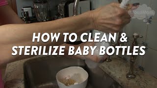 How to Clean and Sterilize Baby Bottles  CloudMom [upl. by Olette]