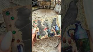 ASMR journal mini Ancient Pharmacy🧪🕯️🌿📜🐦‍⬛asmr journal scrapbooking diy fyp [upl. by Tamas]