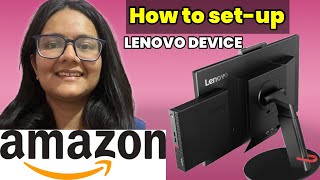 How To Assemble Lenovo ThinkCenter  Lenovo ThinkCenter Monitor Setup  Amazon Lenovo setup Guide [upl. by Sualkcin]