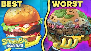 Every Krabby Patty Ranked by GROSSNESS 🍔  SpongeBob [upl. by Nyrrek]