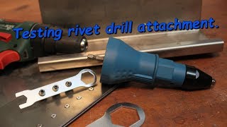 Testing rivet drill attachment [upl. by Otsenre]