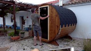 DIY sauna  Barrel Sauna  Outdoor Sauna kit [upl. by Rosel846]