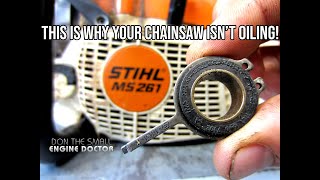 Stihl Chainsaw Chain Oiler Not Working Check This First To Fix Oiling Problems  Video [upl. by Akselaw]