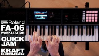 Roland FA06 Music Workstation  Quick Jam with Scott Tibbs [upl. by Nynahs]