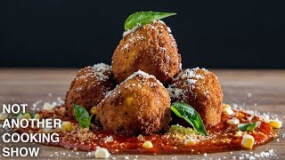 how to make EASY ARANCINI Risotto Balls [upl. by Jehovah850]